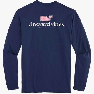 vineyard vines Mens Classic Logo Long-Sleeve Pocket Tee Large